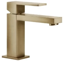 GESSI Rettangolo Mitigeur lavabo, sans vidage, avec flexibles de raccordement. Warm Bronze Br. PVD