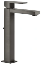 GESSI Rettangolo Mitigeur lavabo réhaussé, sans vidage, avec flexibles de raccordement. Black Metal Brossé PVD