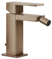 GESSI Rettangolo Mitigeur bidet, avec flexibles de raccordement et vidage. Cuivre Brossé PVD