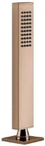 GESSI Rettangolo Support douchette avec douchette anticacaire et flexibles 1,5m Cuivre PVD