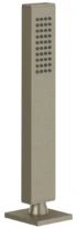 Gessi Rettangolo Support douchette avec douchette anticalcaire et flexibles 1,5m Finox nickel brossé