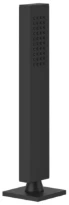 GESSI Rettangolo Support douchette avec douchette anticacaire et flexibles 1,5m Noir XL