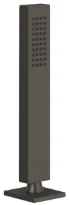 GESSI Rettangolo Support douchette avec douchette anticacaire et flexibles 1,5m Black Metal Brossé PVD