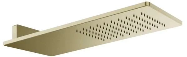 GESSI Rettangolo Shower Pomme de douche anticalcaire Brushed Brass PVD