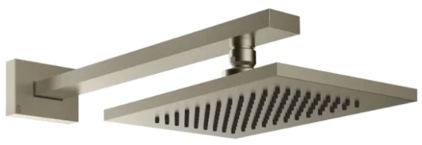 GESSI Rettangolo Shower Douchette anticalcaire laterale orientable. Finox Brushed Nickel