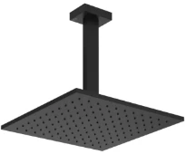 GESSI Rettangolo Shower Pomme de douche orientable anticalcaire avec bras au plafond Noir XL
