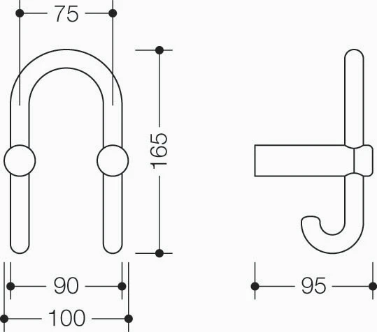 98 Hewi serie 801 dubbele kapstokhaak signaalwit