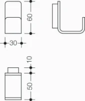 PORTE MANTEAU HEWI 805 30 - 20 o 36 ! inox