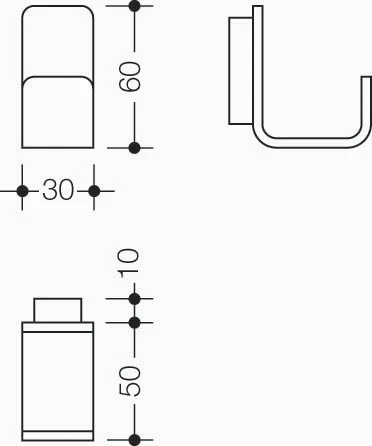 PORTE MANTEAU HEWI 805 30 - 20 o 36 ! inox
