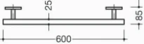 HEWI barre de maintien , 600mm