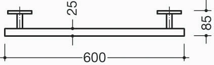 HEWI barre de maintien , 600mm