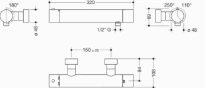 HEWI thermostat de douche ,ronde, chromé, SAFE TOUCH