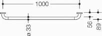 Hewi 801 barre de maintien ,A=1000mm, BM211.2 blanc de sécurité