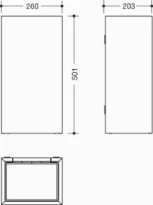 HEWI papierafvalemmer 25L zonder deksel, rvs