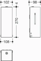HEWI zeepdispenser SENSORIC gepoedercoat mat d-grijs