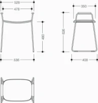 Hewi 950 tabouret de douche avec barre d'appui blanc de sécurité