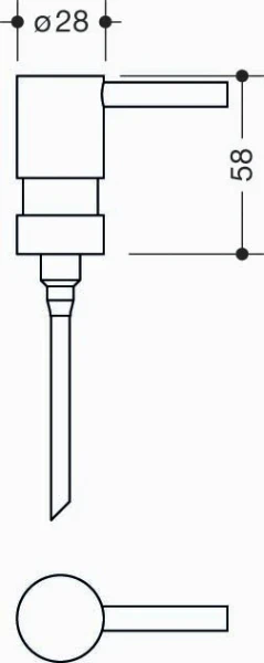 HEWI tête de pompe ,complet,dispens. savon S100/S162/S800