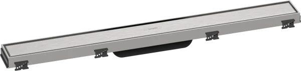 Hansgrohe RainDrain Match set de finition caniveau de douche 700 mm - avec cadre réglable en hauteur - Brushed Stainless Steel