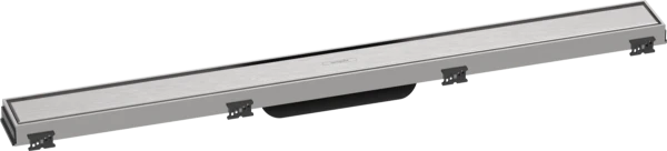 Hansgrohe RainDrain Match set de finition caniveau de douche 800 mm - avec cadre réglable en hauteur - Brushed Stainless Steel