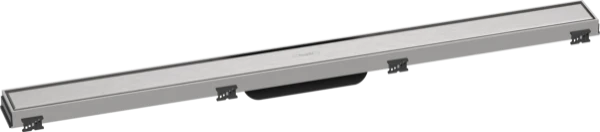Hansgrohe RainDrain Match set de finition caniveau de douche 900 mm - avec cadre réglable en hauteur - Brushed Stainless Steel
