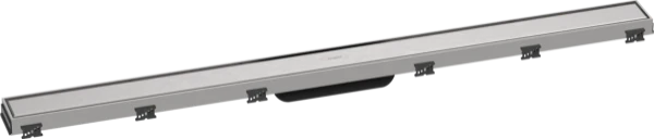Hansgrohe RainDrain Match set de finition caniveau de douche 1000 mm - avec cadre réglable en hauteur - Brushed Stainless Steel
