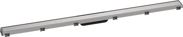 Hansgrohe RainDrain Match set de finition caniveau de douche 1200 mm - avec cadre réglable en hauteur - Brushed Stainless Steel