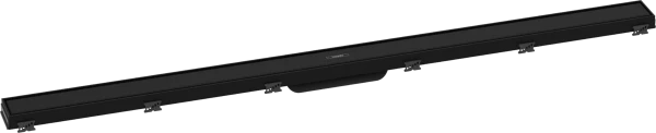 Hansgrohe RainDrain Match set de finition caniveau de douche 1200 mm - avec cadre réglable en hauteur - noir mat