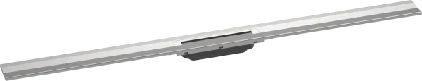 Hansgrohe RainDrain Flex caniveau de douche 1200 mm - découpable - pour montage mural - Brushed Stainless Steel