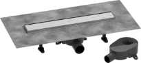Hansgrohe RainDrain Go Complete set d'évacuation de douche 500 mm - couvercle arrière à carreler pour installation standard/plate - Brushed Stainless Steel