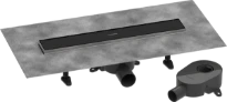 Hansgrohe RainDrain Go Complete set d'évacuation de douche 500 mm - couvercle arrière à carreler pour installation standard/plate - noir mat