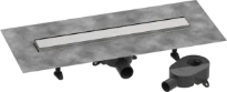 Hansgrohe RainDrain Go Complete set d'évacuation de douche 600 mm - couvercle arrière à carreler pour installation standard/plate - Brushed Stainless Steel