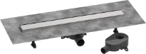 Hansgrohe RainDrain Go Complete set d'évacuation de douche 700 mm - couvercle arrière à carreler pour installation standard/plate - Brushed Stainless Steel