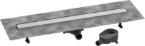 Hansgrohe RainDrain Go Complete set d'évacuation de douche 900 mm - couvercle arrière à carreler pour installation standard/plate - Brushed Stainless Steel