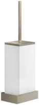 GESSI Rettangolo Accessories Porte-balayette mural blanche. Finox Brushed Nickel