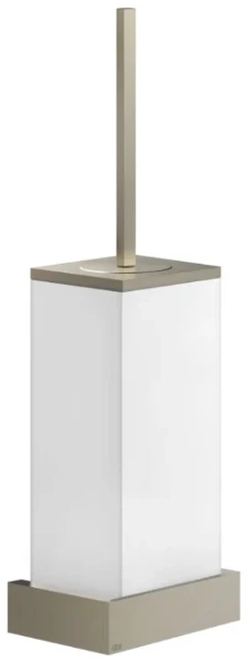 GESSI Rettangolo Accessories Porte-balayette mural blanche. Finox Brushed Nickel