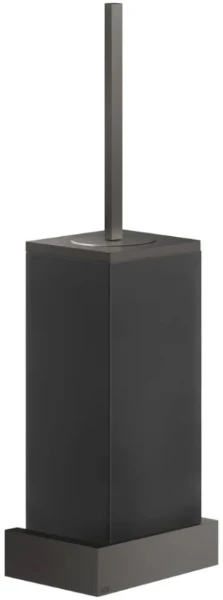 GESSI Rettangolo Accessories Porte-balayette mural noir. Black Metal Brossé PVD