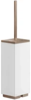 GESSI Rettangolo Accessories Porte-balayette à poser blanche. Cuivre Brossé PVD