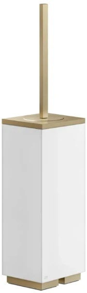 GESSI Rettangolo Accessories Porte-balayette à poser blanche. Warm Bronze Br. PVD