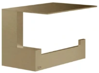 GESSI Rettangolo Accessories Porte-papier mural à couvercle. Warm Bronze Br. PVD