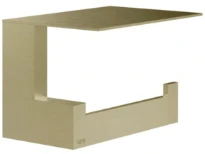 GESSI Rettangolo Accessories Porte-papier mural à couvercle. Brushed Brass PVD