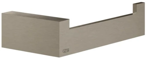 GESSI Rettangolo Accessories Porte-papier mural horizontal ou vertical. Finox Brushed Nickel