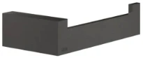 GESSI Rettangolo Accessories Porte-papier mural horizontal ou vertical. Black Metal Brossé PVD