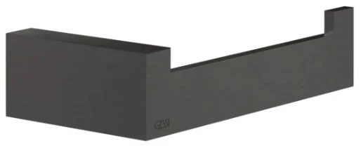 GESSI Rettangolo Accessories Porte-papier mural horizontal ou vertical. Black Metal Brossé PVD