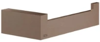 GESSI Rettangolo Accessories Porte-papier mural horizontal ou vertical. Cuivre Brossé PVD
