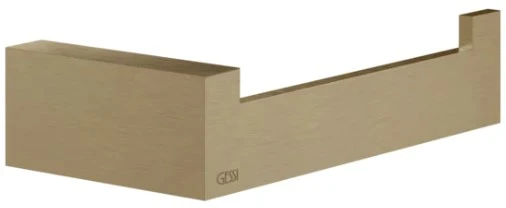 GESSI Rettangolo Accessories Porte-papier mural horizontal ou vertical. Warm Bronze Br. PVD