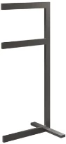 GESSI Rettangolo Accessories Serviteur sur pied porte-serviette. Black Metal Brossé PVD