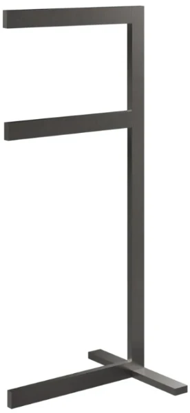 GESSI Rettangolo Accessories Serviteur sur pied porte-serviette. Black Metal Brossé PVD