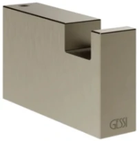 GESSI Rettangolo Accessories Patère. Finox Brushed Nickel
