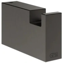 GESSI Rettangolo Accessories Patère. Black Metal Brossé PVD