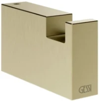 GESSI Rettangolo Accessories Patère. Brushed Brass PVD